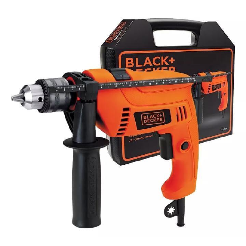 Taladro Percutor 1/2" (13mm) 550W + Caja plastica - HD555K