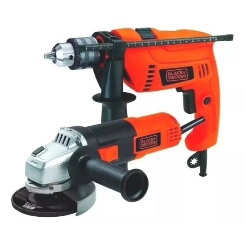 Combo Taladro 13mm 550w + Amoladora 115mm 820w - HG7255